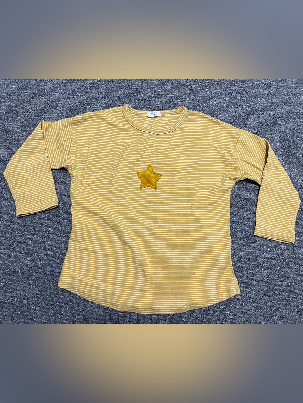 Yellow Stripe Star Tee - Kids 7T